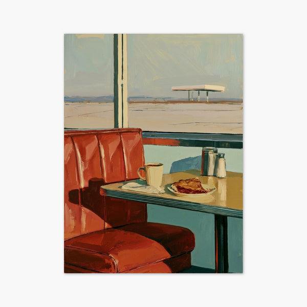 Retro Diner Booth Poster art print