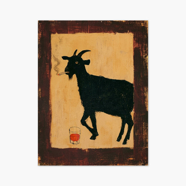 Retro Pop Art Goat Poster art print