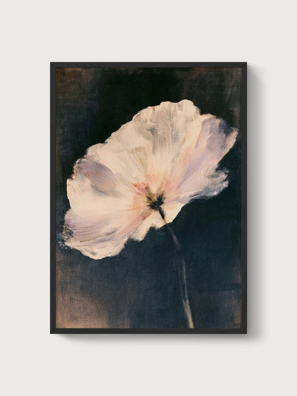 Poppy Print Watercolor Painting poster in black frame