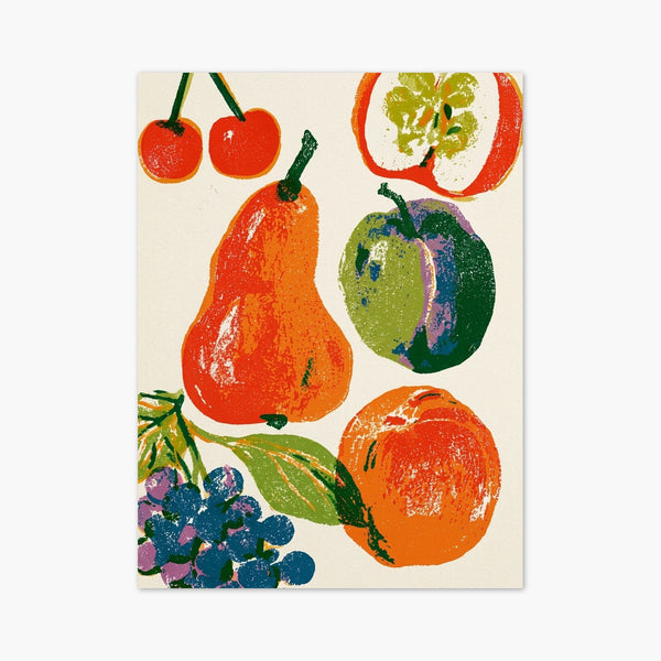 Retro Fruit Poster art print