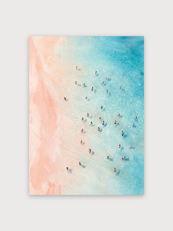 Aerial Beach Swimming Scene - Digital Download