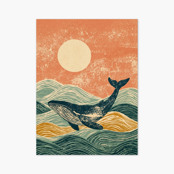 Whale Ocean Wall Art art print