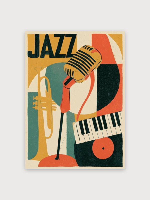 Jazz Vintage Music Poster - Digital Download