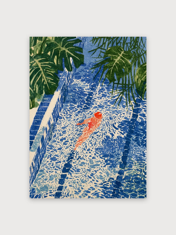 Art Deco Pool Swimmer - Digital Download