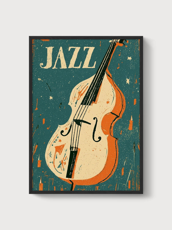 Jazz Poster poster in black frame