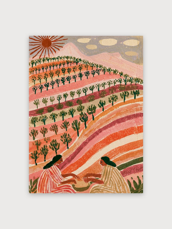 Desert Valley Cactus Landscape - Digital Download