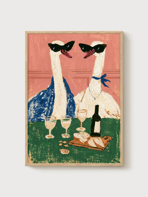 Wine Poster poster in oak frame