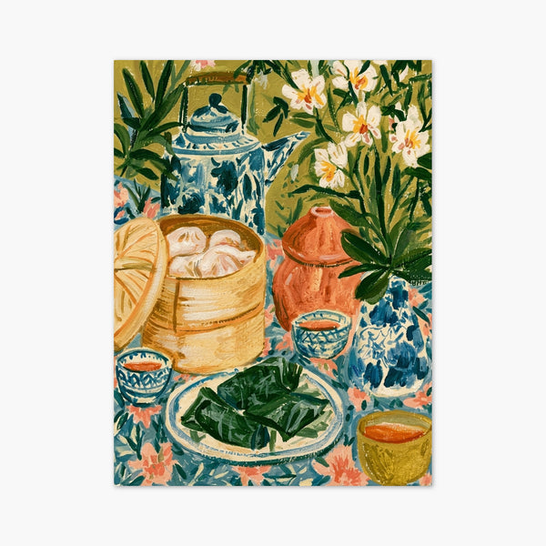 Dim Sum Tea Still Life Print art print