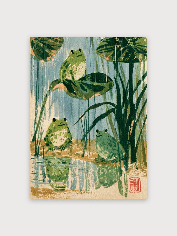 Frogs Among Water Lilies - Digital Download