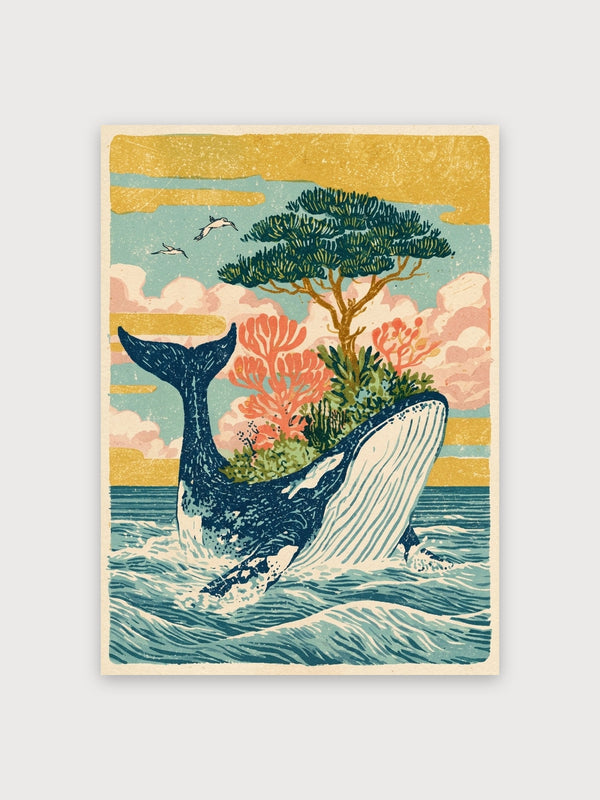Whale Island Retro Coastal - Digital Download
