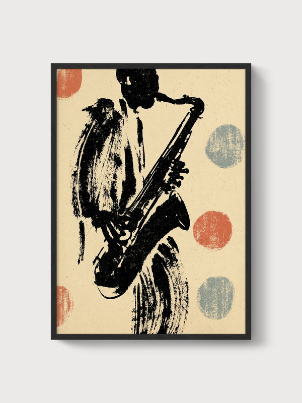 Jazz Poster poster in black frame