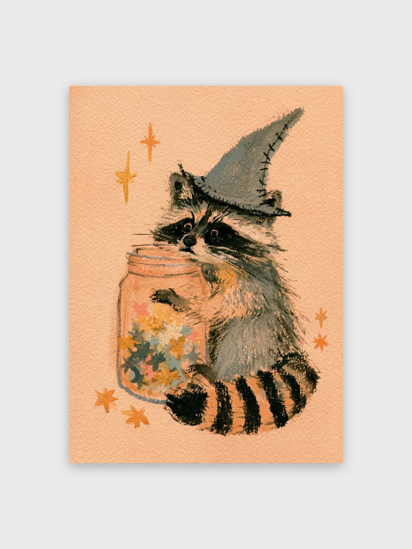 Witchy Raccoon Starlight Jar - Digital Download