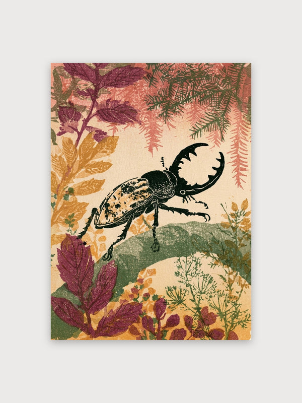 Vintage Stag Beetle Garden - Digital Download