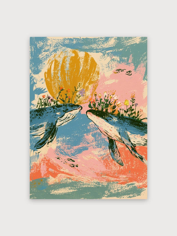 Whales Garden Retro Nature - Digital Download