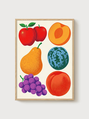 Fruit Poster poster in oak frame