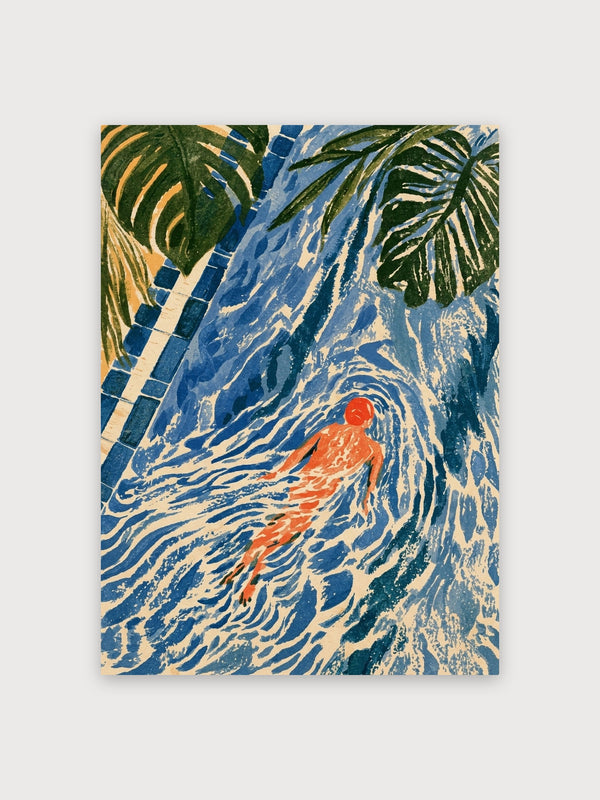 Art Nouveau Swimming Pool Paradise - Digital Download