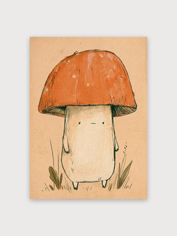 Whimsical Mushroom Character - Digital Download