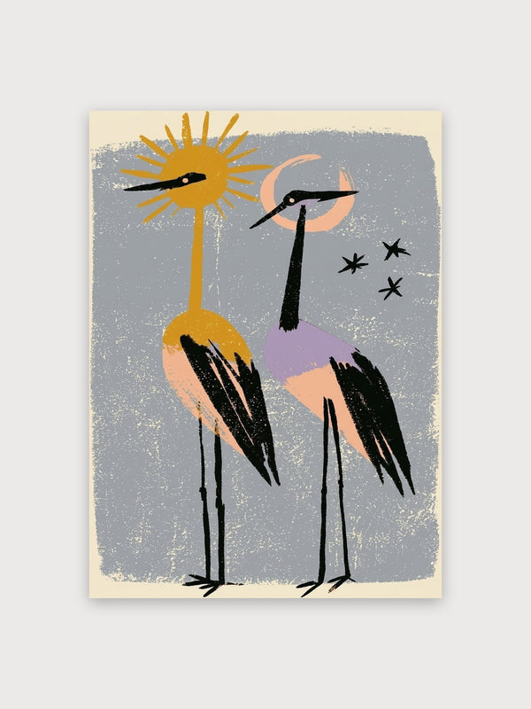 Mid Century Crane Celestial - Digital Download
