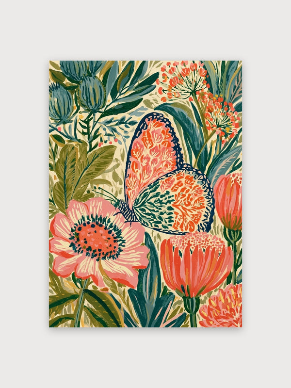 Art Nouveau Butterfly Botanical Garden - Digital Download