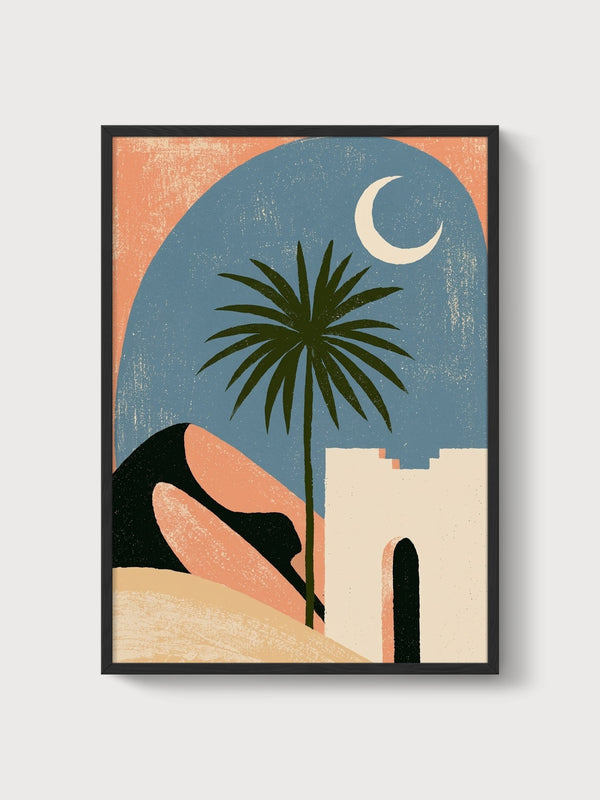 Desert Wall Art poster in black frame