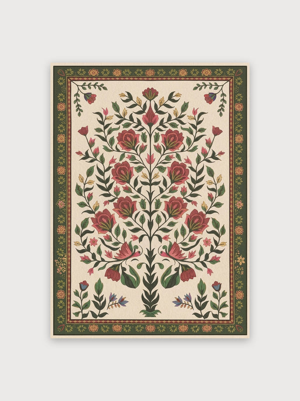 Art Nouveau Floral Tree Pattern - Digital Download