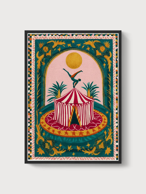 Vintage Circus Poster poster in black frame