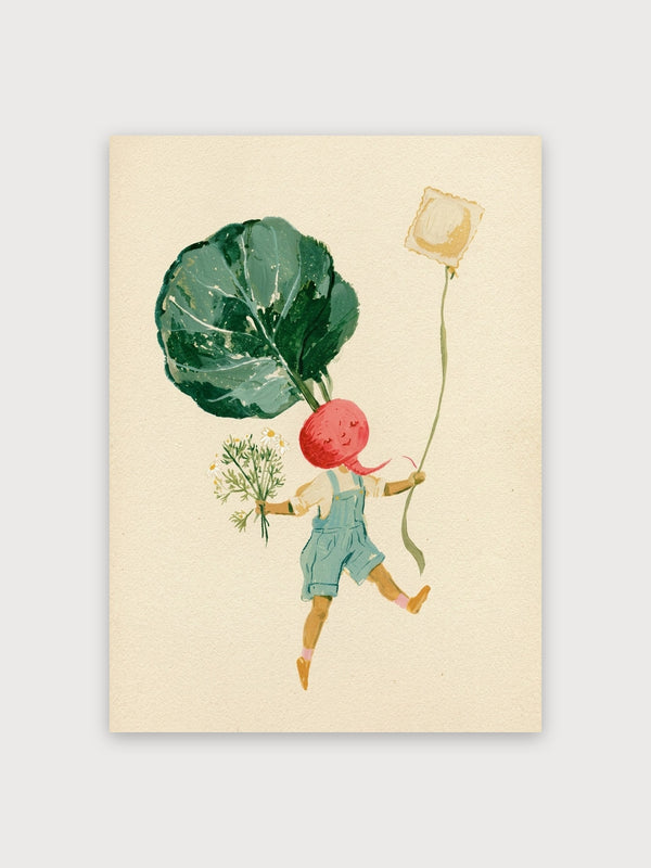 Girl With Giant Vegetables - Digital Download