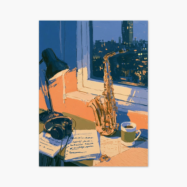 Saxophone Jazz Poster art print