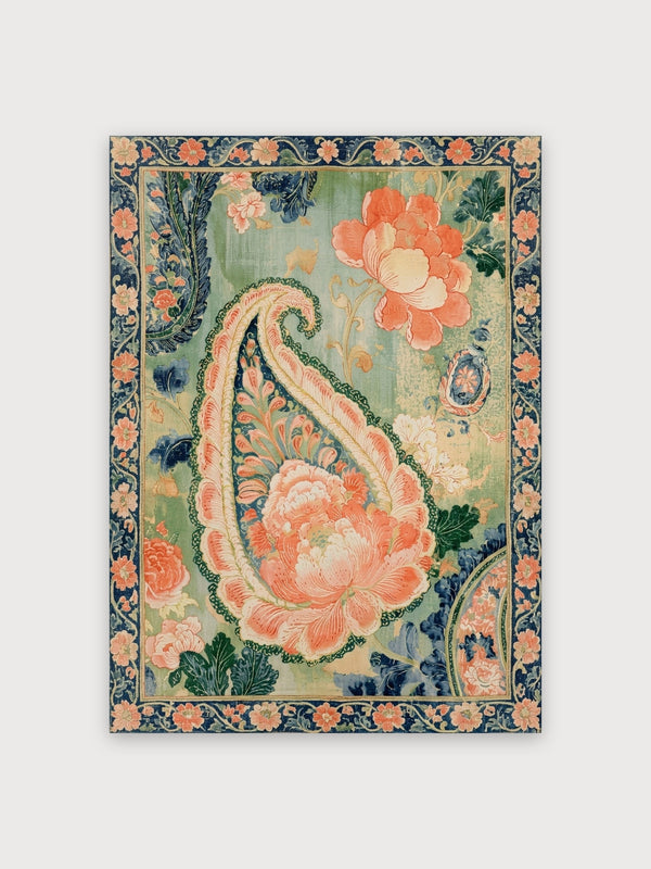 Art Nouveau Paisley Peony Border - Digital Download