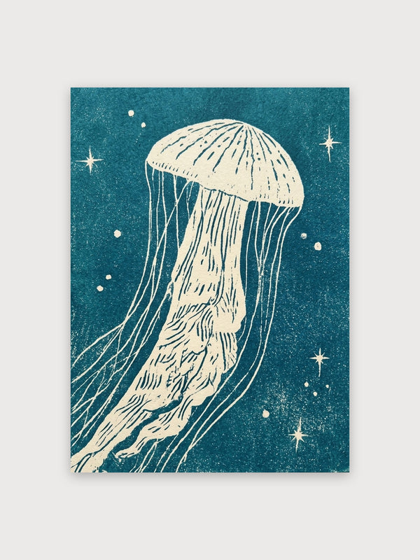 Vintage Jellyfish Ocean Stars - Digital Download