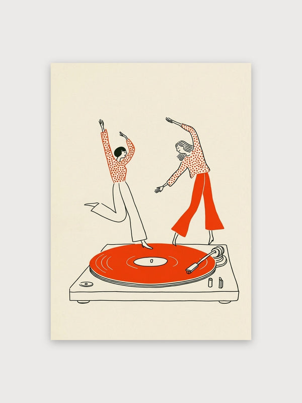 Dancing Girls Vinyl Record Player - Digital Download