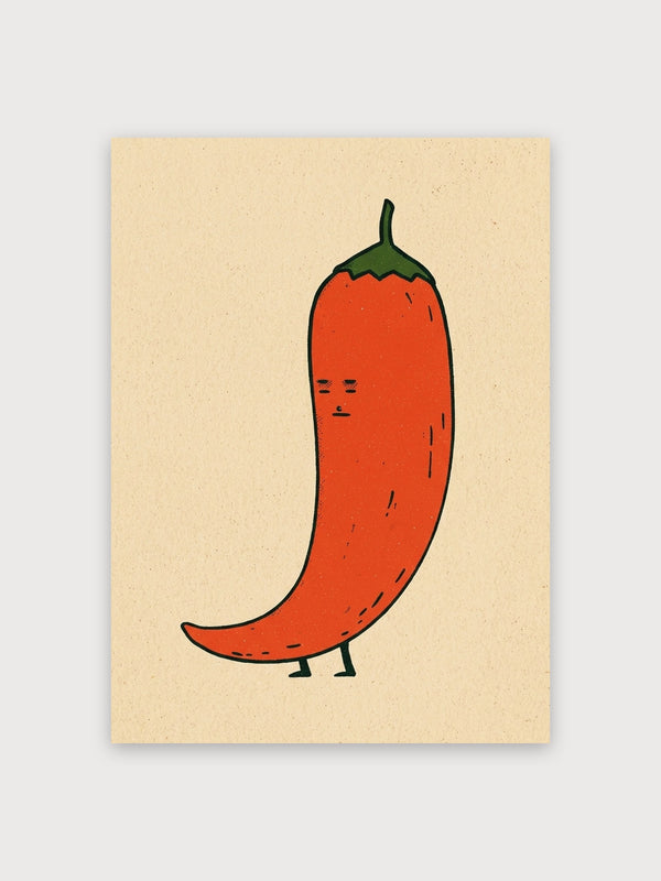 Retro Chili Pepper Character - Digital Download