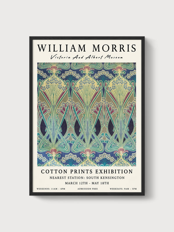 William Morris Print poster in black frame