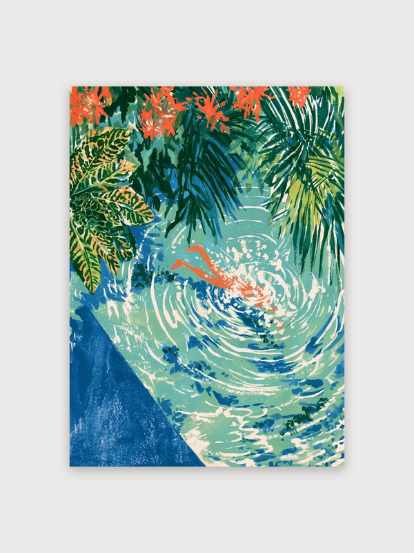 Tropical Lagoon Paradise Vintage - Digital Download