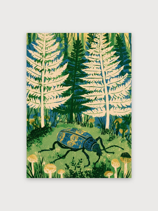 Forest Beetle Woodland Scene - Digital Download