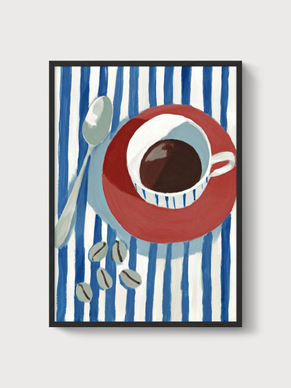 Coffee Poster poster in black frame