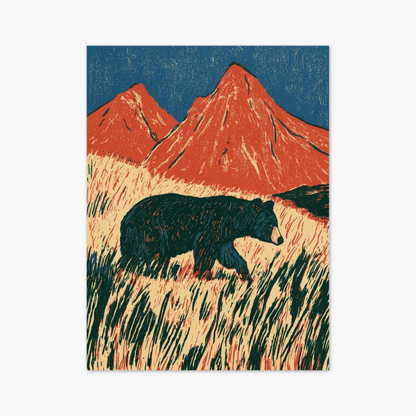 Japanese Woodblock Bear Print art print