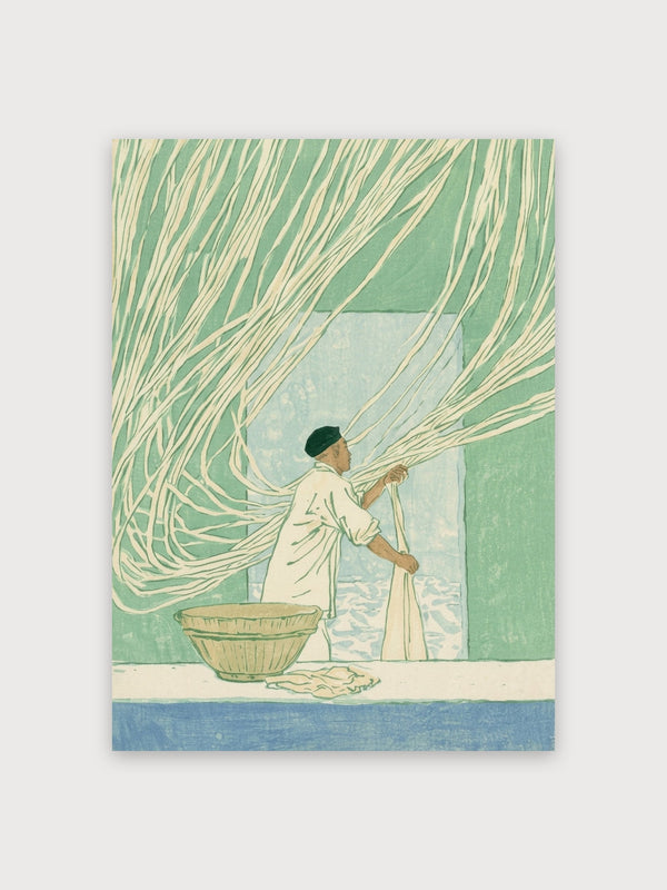 Art Nouveau Fisherman With Nets - Digital Download