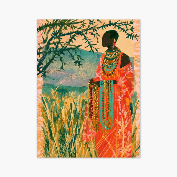 African Woman Portrait Print art print