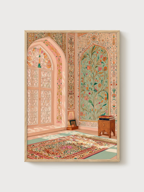 Mughal Interior Wall Decor poster in oak frame