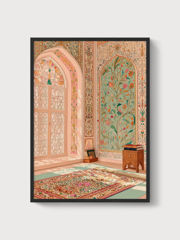 Mughal Interior Wall Decor poster in black frame