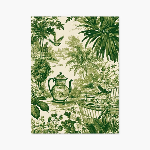 Vintage Toile Garden Print art print