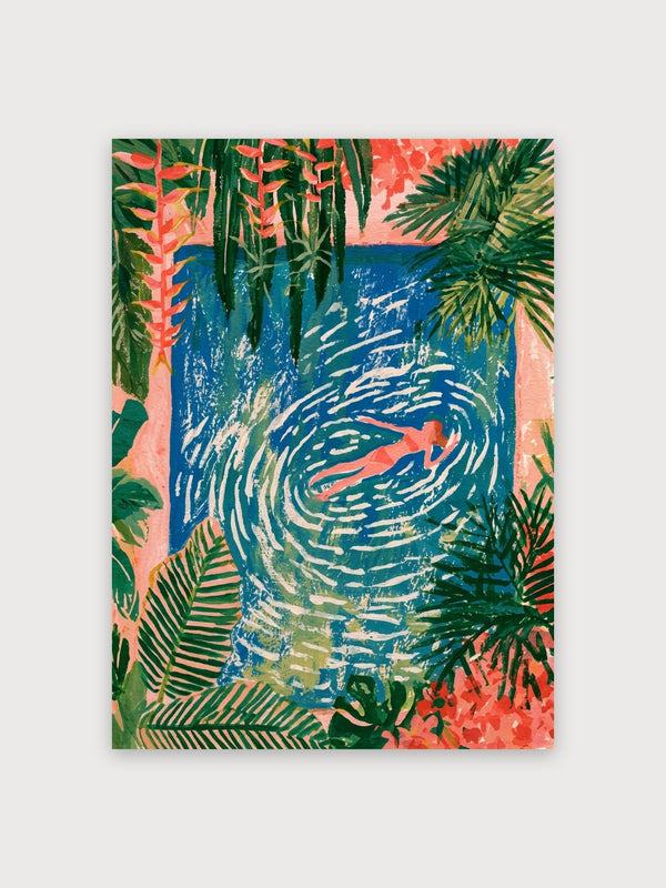 Tropical Swimmer Ocean Paradise - Digital Download