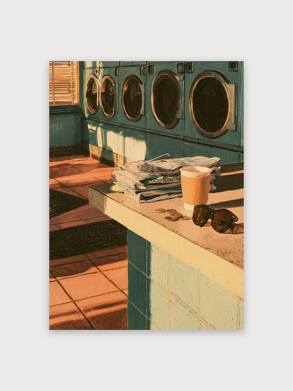 Retro Laundromat Afternoon Light - Digital Download