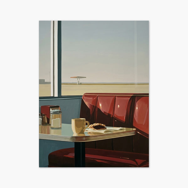 Retro Diner Booth Poster art print