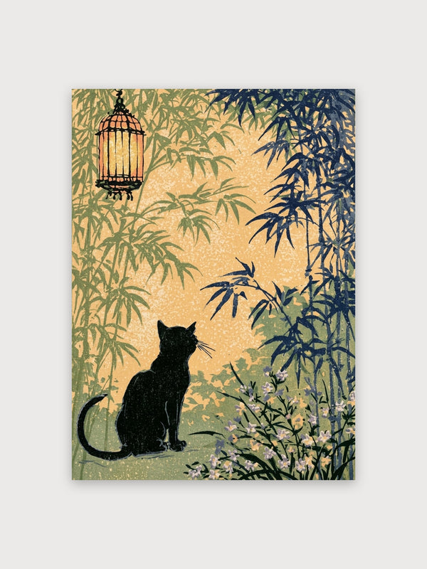 Black Cat Bamboo Garden - Digital Download