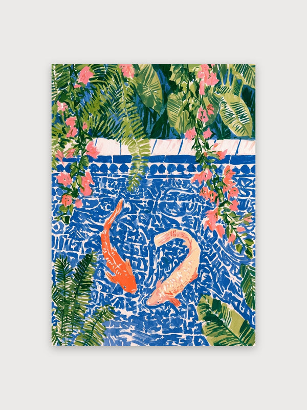 Koi Pool Tropical Garden - Digital Download