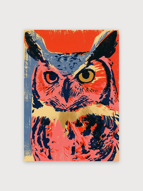 Pop Art Owl Portrait - Digital Download