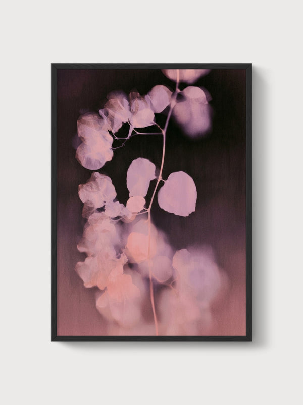 Watercolor Flowers Print poster in black frame