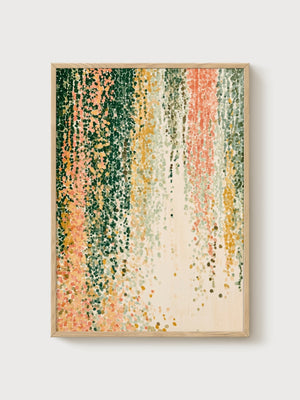 Wabi Sabi Wall Art poster in oak frame